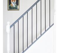 Matte Black "Enfield" Plain Stair Spindle - Modern Metal Balusters with Rectangular Design for Staircase Renovation