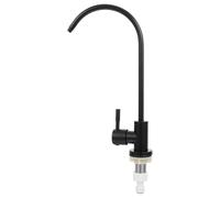 Matte Black Filtered Water Faucet with 360-degree Swivel Spout | Single-handle Lever Design, 304 Stainless Steel Material, Fits Most Ro Systems, for Office and Bar Use