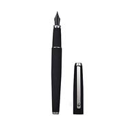 Matte Black Fountain Pen Extra Fine Nib, Warrior Series, Classic Design with Converter and Metal Gift Box by Hongdian