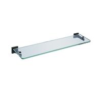 Matte Black Glass Shelf Modern With Brackets Nes Home Black One Size