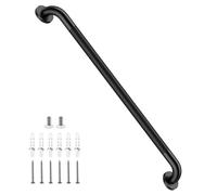Matte Black Grab Bar 32 Inch, iHansee Anti-Slip Bathroom Grab Bar w/Knurled Texture Grip, Stainless Steel Safety Handrail for Toilet Bathtub, Wall-Mount Shower Handle Handicap Bars for Senior Elderly