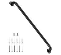 Matte Black Grab Bar 36 Inch, iHansee Anti-Slip Bathroom Grab Bar w/Knurled Texture Grip, Stainless Steel Safety Handrail for Toilet Bathtub, Wall-Mount Shower Handle Handicap Bars for Senior Elderly