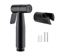 Matte Black Handheld Bidet Toilet Spray Douche Shattaf with 150cm Stainless Steel Hose and ABS Holder, G1/2 Connector for Multifunctional Cleaning Use (2#)