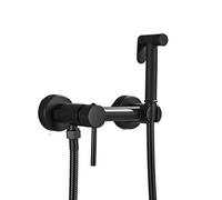 Matte Black Kitchen Faucet Brass Bidet Mixer Tap Hot & Cold Water Shower Sprayer Square Design for Sink Bar Farmhouse Laundry -& Stylish