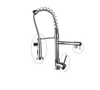 Matte Black Kitchen Faucet Swivel Pullown Mixer Tap withouble Spout Hot & ColWaterh Modern esign for Sin