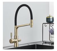 Matte Black Kitchen Sink Faucet Dual Handle Water Mixer Pure Water Filter Tap Hot & Cold Water for Easy Cleaning Modern Design White Chrome Finish