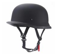 (Matte Black, L) Vintage Motorcycle Cruiser Helmet Half Face German Helmet