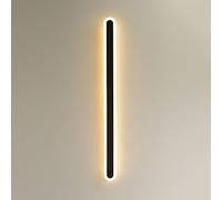 Matte Black LED Wall Sconce Creative Led Linear Wall Lamp for Bedroom Bedside, Modern Long Trip Acrylic Wall Light Fixture Hardwired Metal Wall Lighting Fixture 15.7" 23.6" 31.4" 39.3"