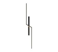 Matte Black Linear Wall Sconce Modern Trapezoidal Acrylic Wall Lamp, Hardwired LED Metal Light Fixture for Bedroom, Bedside(3000K,60cm)