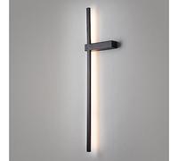 Matte Black Liner Wall Sconce Minimalist Metal LED Wall Lamp Hardwired Indoor Long Wall Mount Light, 23"/31"/39" Aluminum Creative Wall Lighting Fixture for Hallway Bedroom Bedside