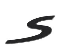 Matte Black S Logo Rear Trunk Boot Lid Hatch Tailgate Badge Emblem Compatible with Porsche 911 991 992 718 Cayenne Panamera Macan Boxster Turbo Taycan 2013 to 2025
