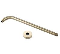Matte Black Shower Arm 30CM-40CM Wall Mounted Solid Brass Sky Bracket Use to Universal Shower Head(Brushed gold-400mm)