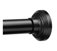 Matte Black Shower Curtain Pole 84 to 183 cm, 1 Inch Extendable Tension Rods for Curtains No Drill, Shower Rail for Bathroom, Closet, Window, Room Divider, Never Rust, Non Slip