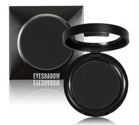 Matte Black Single Eyeshadow - Highly Pigmented Pressed Powder for Flawless Longwear - Works Wet or Dry, Day or Night. Mineral Oil-Free Formula, Buildable Coverage for Versatile Looks
