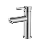 Matte Black Single Handle hot and Cold Water Faucet countertop Mounted Brass Hole(Brushed Nickel a)
