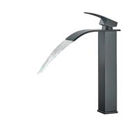 Matte Black Single Handle Waterfall Faucet for Bathroom & Kitchen Hot & Cold Mixer Tap for Sink & Wash Basin Stylish High Quality Basin Crane Tap