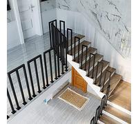 Matte Black Square Tube Stair Rail - Anti-Skid Support il for Elderly & Children - Iron Safety Railing for Garden, Attic, Corridor - 1 Pack