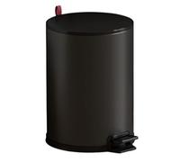 Matte Black Stainless Steel Pedal Trash Can with Removable Inner Bucket - 8L/10L/15L Waste Bin for Kitchen & Bathroom - Stylish Easy to Clean