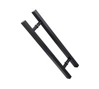 Matte Black Stainless Steel Shower Door Handle Set900/1200mm Back to Back Grab Bar Knob for Glass DoorsPush Pull Design for Bathroom Upgrade
