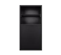 Matte Black Stainless Steel Shower, Waterproof Wall nizer for Bathroom, Shampoo Holder, Toilet Paper & Brush Storage, 20x38x12.5 cm