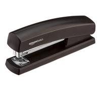 Matte Black Stapler with 1000 Staples - 10-Sheet Capacity, Anti-Slip Base, Reversible Anvil for Pinning & Tacking, Ideal for Shared Workspaces