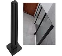 Matte Black Steel Railing Post Indoor & Outdoor Deck Railing System with Square Metal Balusters for Sturdy Modern Fence Support & Design