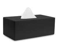 Matte Black Tissue Box Cover Rectangular, Facial Tissue Dispenser for Bathroom, Kitchen, Bedroom, Office, Hotel, Restaurant, Countertop, Nightstand, Car, and Desk