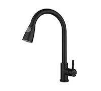 Matte Black Touch Control Kitchen Faucet - Modern Pull-Out Sensor Mixer Tap for Effortless Water Control, Stylish Upgrade for Contemporary Kitchens