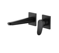Matte Black WallMounteBathroom Faucet Brass Spout Basin Mixer Tap Single Lever Bathtub Faucet for Modern Bathrooms