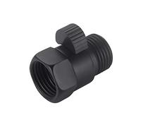 ChuangTim Matte Black Water Flow Control Valve, 1/2" Shower Head with Shut Off Valve, Brass Shut Off Valve for Handheld Shower, Water Pressure Regulator Replacement for Shower System