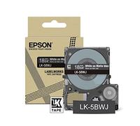 Epson LK-5BWJ (C53S672083) White on Matte Black Label Tape Cartridge 18mm x 8m (Original)