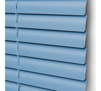 Matte Blue Aluminium Venetian Blinds Slat Home Office Blind Thin Slats Kitchen Blinds Blackout Shutters Child Safe Home, Customisable (140×150cm)