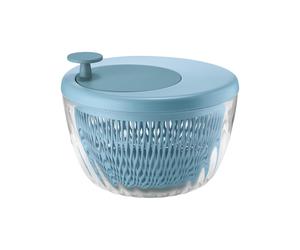 Matte Blue SALAD SPINNER WITH LID Ø26CM 'SPIN&STORE' "PREPARATION"