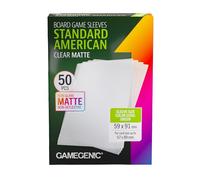 Matte Board Game Sleeves, Pack of 50 Matte Sleeves, 59 by 91 mm Card Sleeves Optimized for Standard American Card Games, Premium Card Protection, FFG Green Color Code
