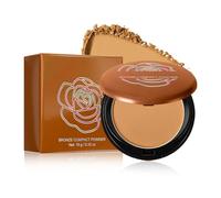 Matte Bronze Bronzing Powder, Natural Matte Look Setting Powder, Long-Lasting Control Oil Formula with Silky Texture, Lightweight Matte Finish for a Flawless Makeup Base(#01)