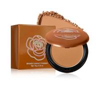 Matte Bronze Bronzing Powder, Natural Matte Look Setting Powder, Long-Lasting Control Oil Formula with Silky Texture, Lightweight Matte Finish for a Flawless Makeup Base(#02)