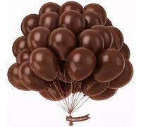 Matte Brown Balloons 60 Pack 10 Inch Coffee Coloured Latex Party Decorations for Safari Woodland Teddy Bear Mocha Themed Balloon Arch Party Display