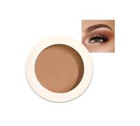 Matte Brown Eyeshadow, Single Eyes Makeup Metal Diamond Shining, Neutral Orange Glitter Pressed Powder Palette, Natural Metallic Blendable Eye Shadow for Festival