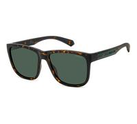 Matte Brown Havana/Green Polarised / 57