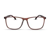 Matte Brown Large Frame Reading Glasses Men with Sturdy Made - Strong Flexible Spring Hinges Mens Eyeglasses - Trendy for all Face Shapes Readers for Men - Wide Frame Cheaters Reading Glasses 0.5