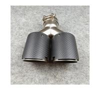 Matte Carbon One Piece Y Model Dual Carbon Exhaust Tips End Pipes Carbon Muffler Tips Car Styling Cars Exhaust Tip Pipe(IN 53 OUT 114 MM)