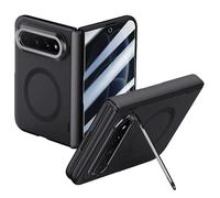Matte Case for Xiaomi 18 Fold with Stand (Black,Anti-peep,With Coil) | Frosted PC Protective Cover, Lens Bracket, Built-in Magnetic Coil, HD/Privacy Screen Protector, Wireless Charging