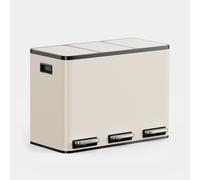 Matte Cream Triple Bin - 45L