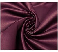 Matte Duchess Bridal Satin Polyester Fabric for Dressmaking Wedding Crafts Quilting Sewing 150cm Wide (5 Metre (500 x 150cm), Aubergine)