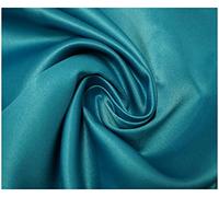 Matte Duchess Bridal Satin Polyester Fabric for Dressmaking Wedding Crafts Quilting Sewing 150cm Wide (5 Metre (500 x 150cm), Teal)