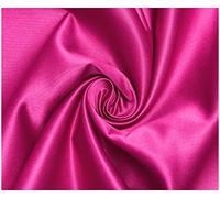 Matte Duchess Bridal Satin Polyester Fabric for Dressmaking Wedding Crafts Quilting Sewing 150cm Wide (5 Metre (500 x 150cm), Fuchsia Pink)