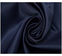 Matte Duchess Bridal Satin Polyester Fabric for Dressmaking Wedding Crafts Quilting Sewing 150cm Wide (1/4 Metre (25 x 150cm), Navy)
