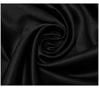 Matte Duchess Bridal Satin Polyester Fabric for Dressmaking Wedding Crafts Quilting Sewing 150cm Wide (5 Metre (500 x 150cm), Black)