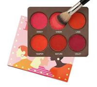 Matte Face Blush, Waterproof Pigment Powder, 3x3 Inches Makeup Palette with Long Lasting Wear, High Color Cosmetic, Beauty Powder with Smooth, Makeup Accessory for Travel and Photography
