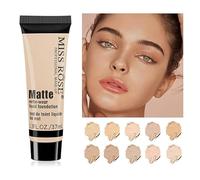 Matte Face Liquid Foundation Cream Concealer Primer Waterproof (Beige 3)